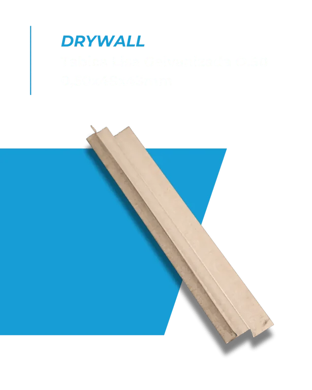 Drywall: Tabica Lisa Galvanizada 0,50